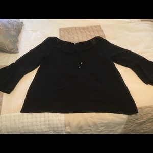 Black long sleeved top